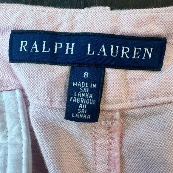 Ralph Lauren Women’s Pink Chino Shorts Size 8 Classic Casual Summer - Picture 8 of 8